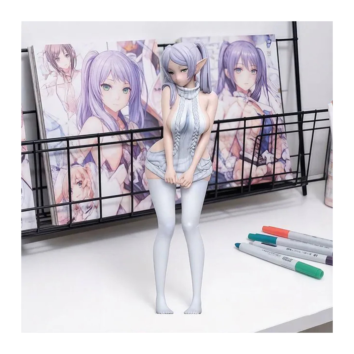 Apaffa Anime-Figur Frieren Beyond Journey's End Sousou no Frieren Actionfigur in Weiß - Bild 1