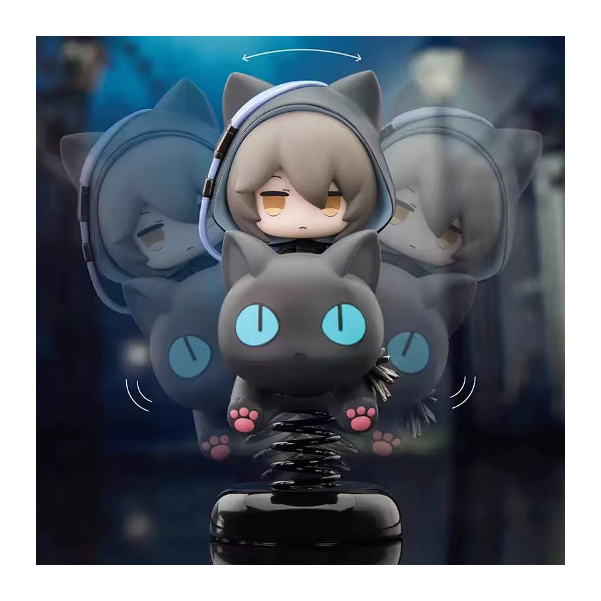 APEX-TOYS Arknights Happy Shake Phantom Q-Version Anime-Figur aus PVC in Schwarz, 10 cm Höhe - Bild 3