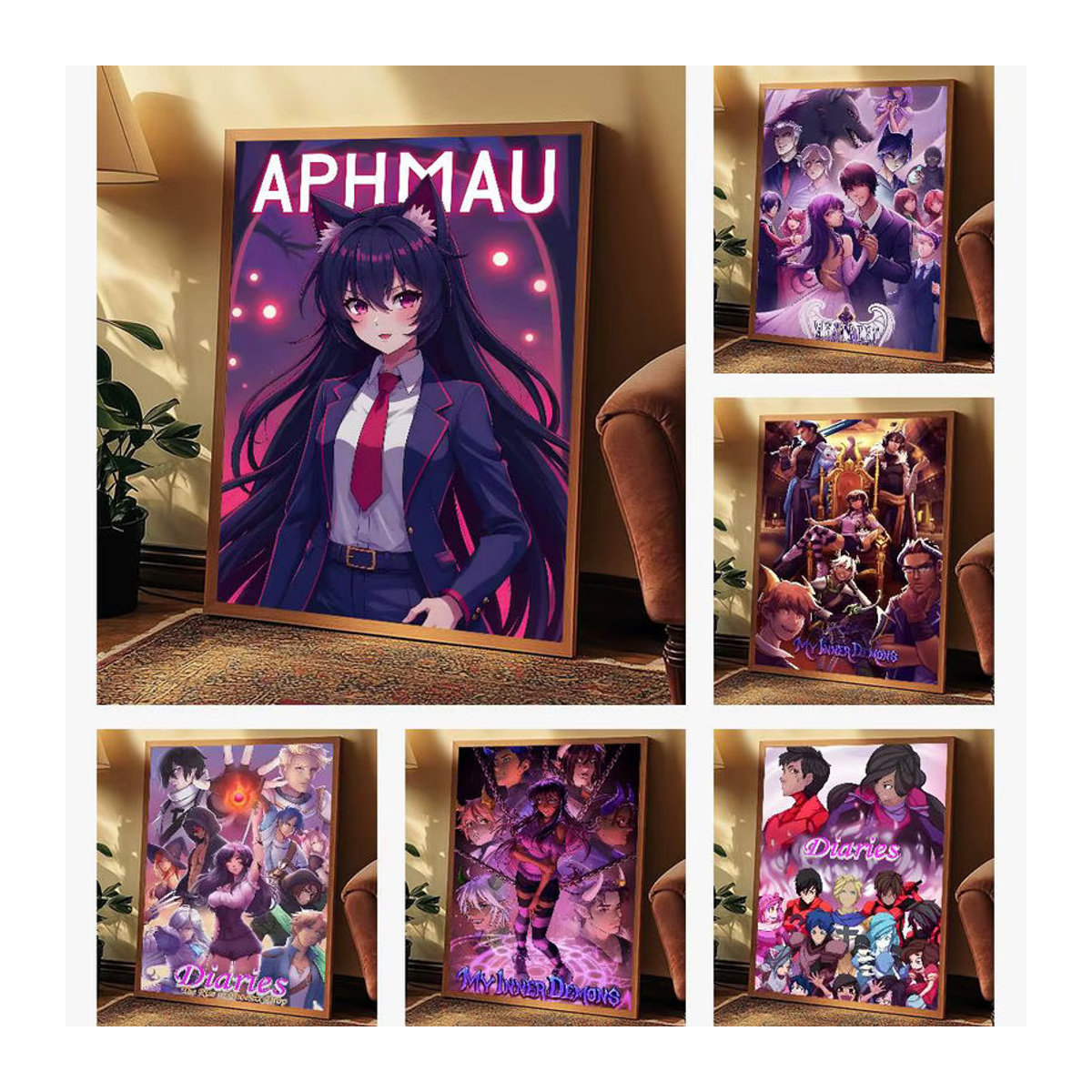 Aphmau Porträt Poster Kunst für dein Zuhause, mehrfarbig, rahmenlos - Bild 3