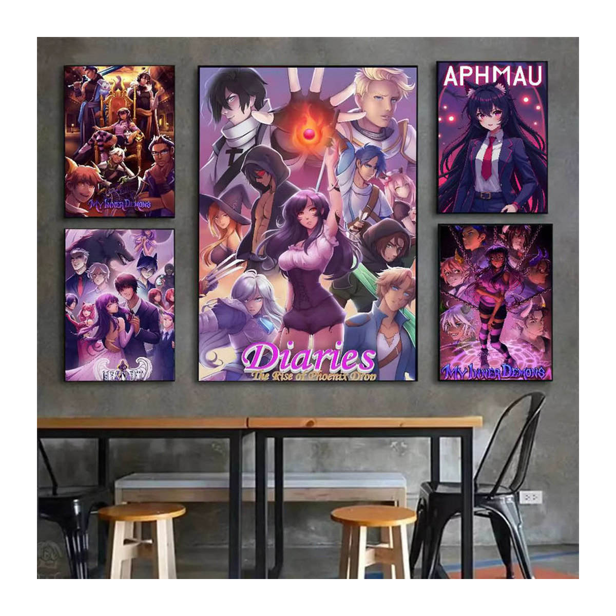 Aphmau Porträt Poster Kunst für dein Zuhause, mehrfarbig, rahmenlos - Bild 4