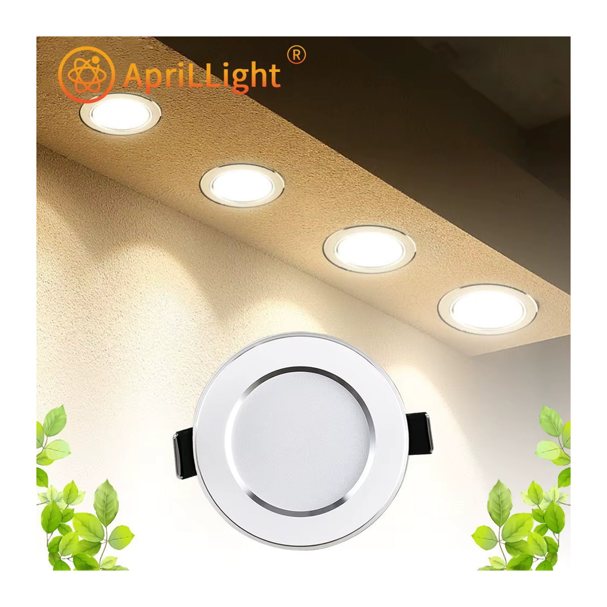 Aprillight LED Deckenspot minimalistisch in Silber für Wohnzimmer Flur und Schlafzimmer - Bild 2