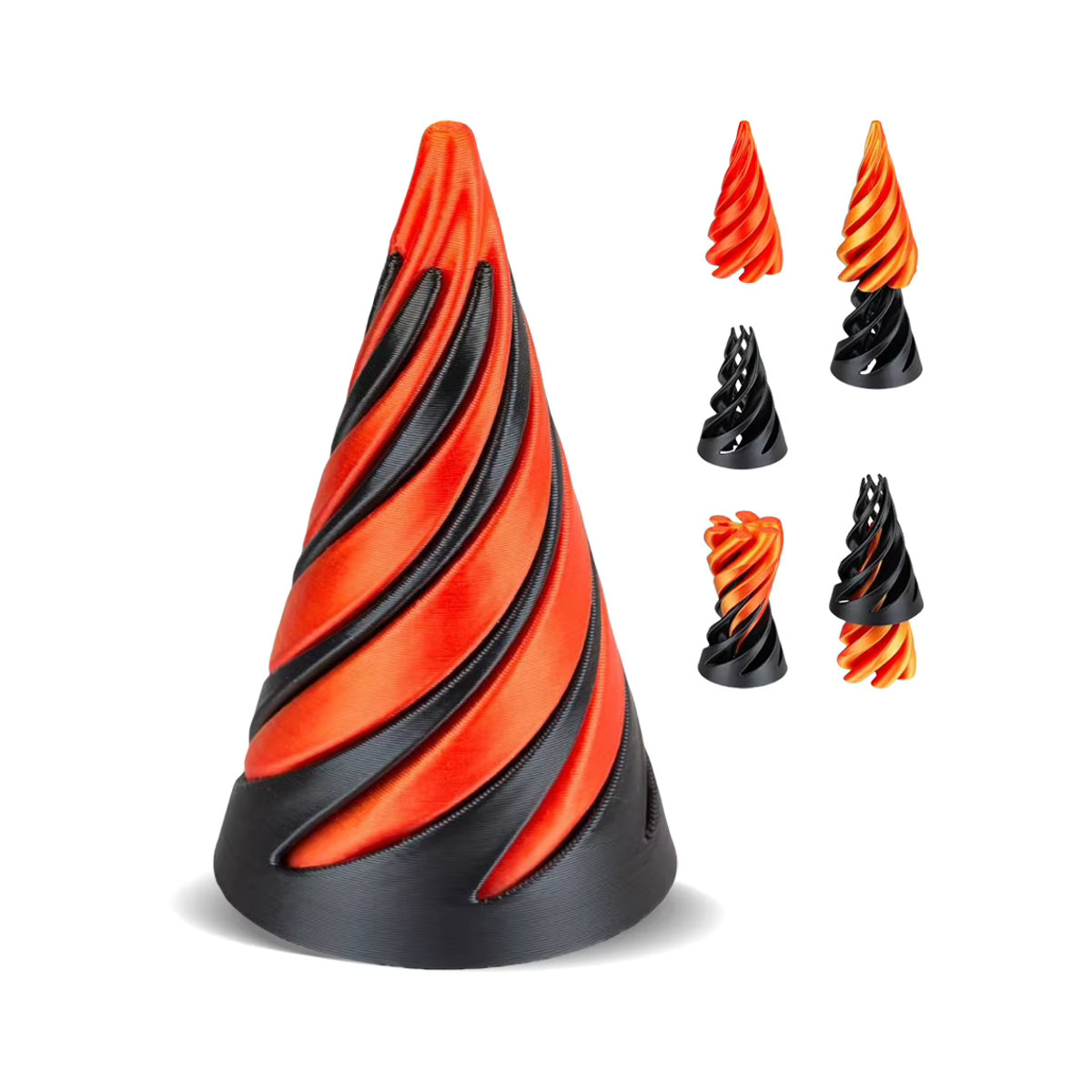APWIKOGER 3D-gedrucktes Helix-Schraub-Zappelspielzeug als geometrische Dekoration aus Kunststoff in Rot, Gold, Schwarz oder Blau - Bild 3