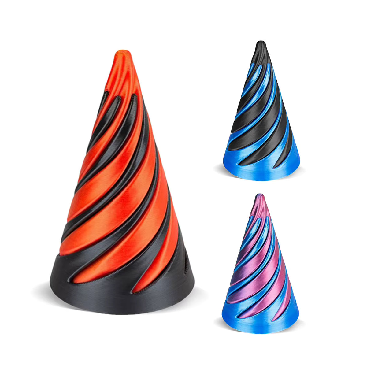 APWIKOGER 3D-gedrucktes Helix-Schraub-Zappelspielzeug als geometrische Dekoration aus Kunststoff in Rot, Gold, Schwarz oder Blau - Bild 6