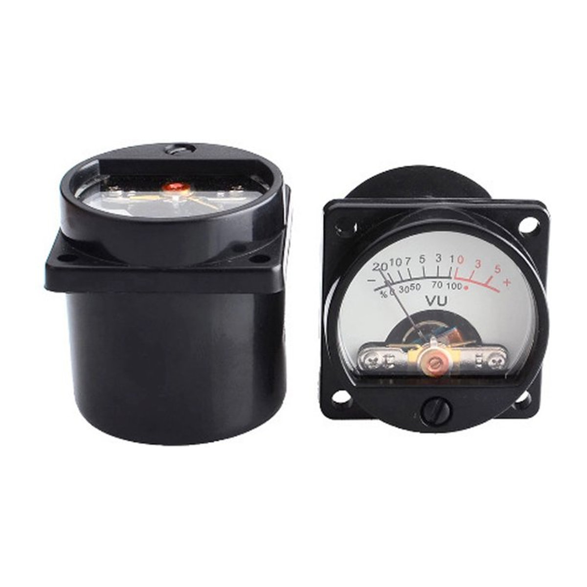 APWIKOGER 500UA Panel VU Meter mit warmem Backlight für Audio Level Recording in Schwarz - Bild 1