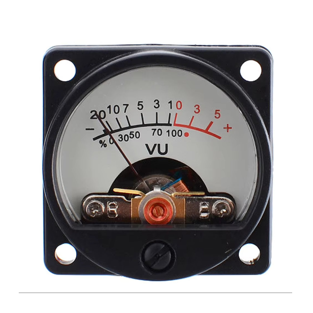 APWIKOGER 500UA Panel VU Meter mit warmem Backlight für Audio Level Recording in Schwarz - Bild 2