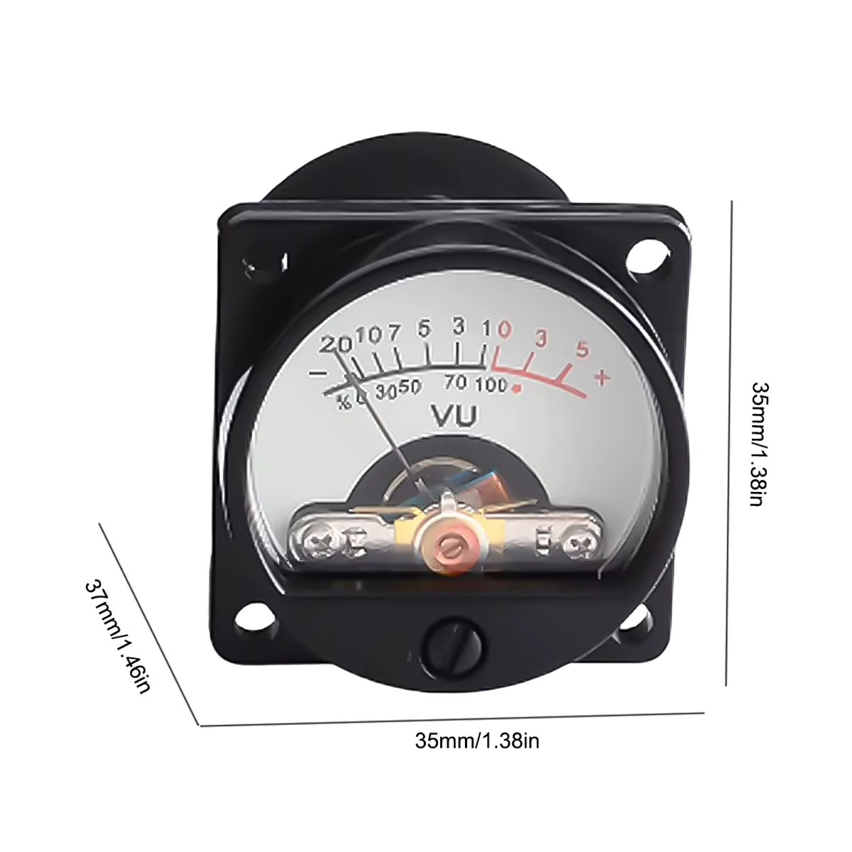 APWIKOGER 500UA Panel VU Meter mit warmem Backlight für Audio Level Recording in Schwarz - Bild 4