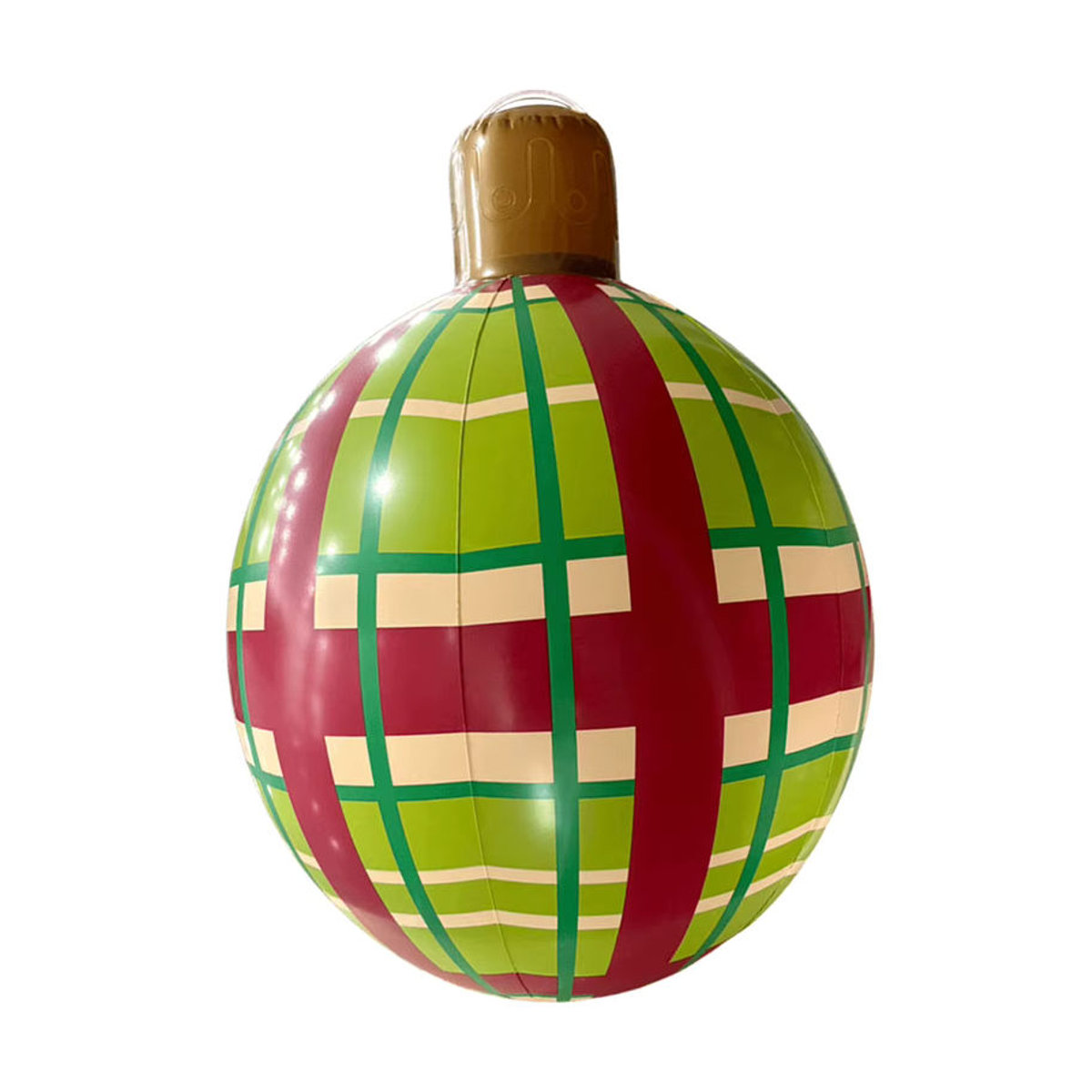 APWIKOGER Aufblasbarer Weihnachtsball aus PVC für die Außendekoration, Durchmesser: 60,96 cm, Gold/Mehrfarbig - Bild 3