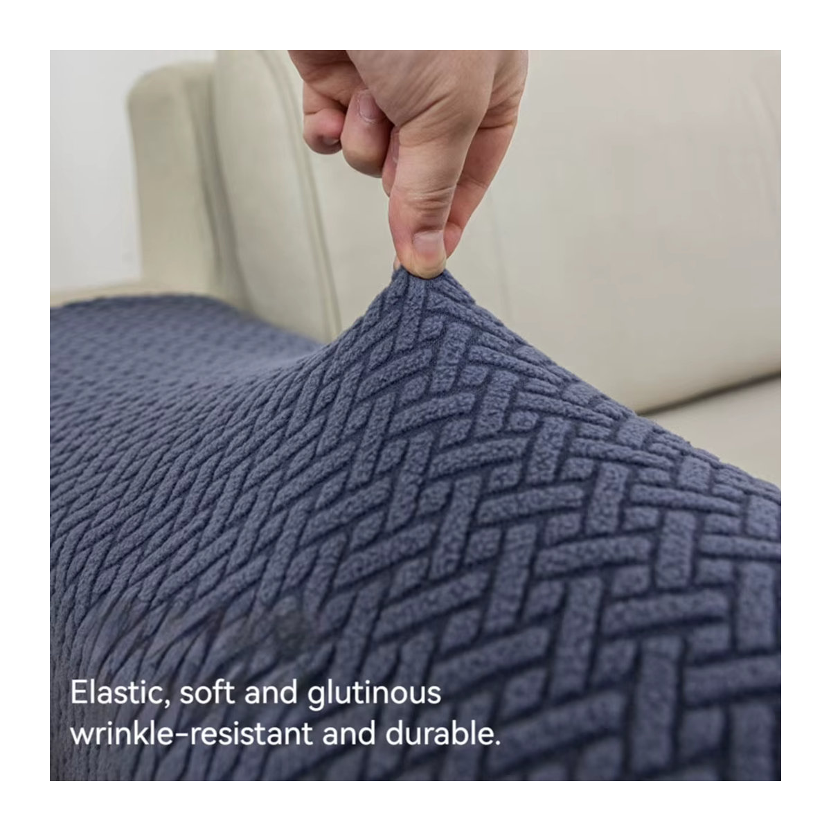 APWIKOGER Elastischer Stretch-Armlehnen-Schonbezug für dein Sofa in Braun und Mehrfarbig, B/T/H: 47 x 20 x 18 cm - Bild 5