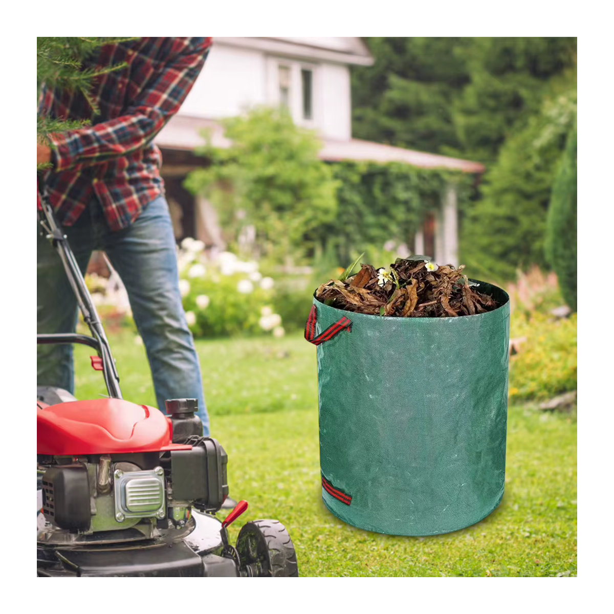 APWIKOGER Garten Abfall Tasche Wasserdicht und Faltbar für Laub und Unkraut, Wiederverwendbarer Müllcontainer für Hof und Garten - Bild 3