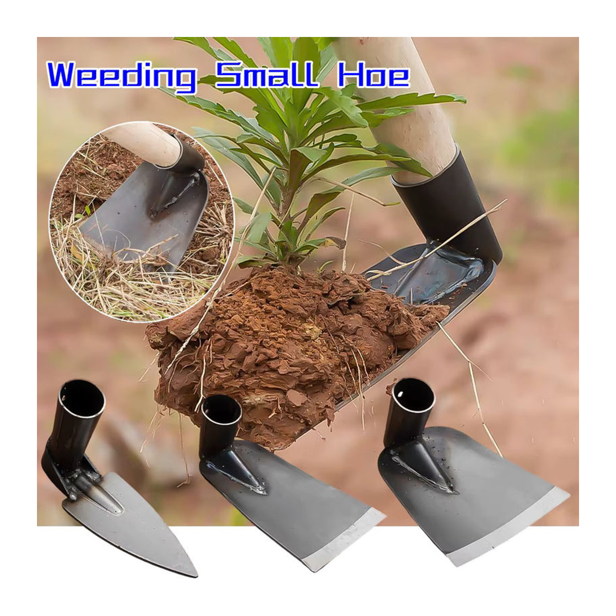 APWIKOGER Gartenhacke aus Manganstahl in Schaufelform zum Jäten und Bodenlockern mit Griff - Bild 2