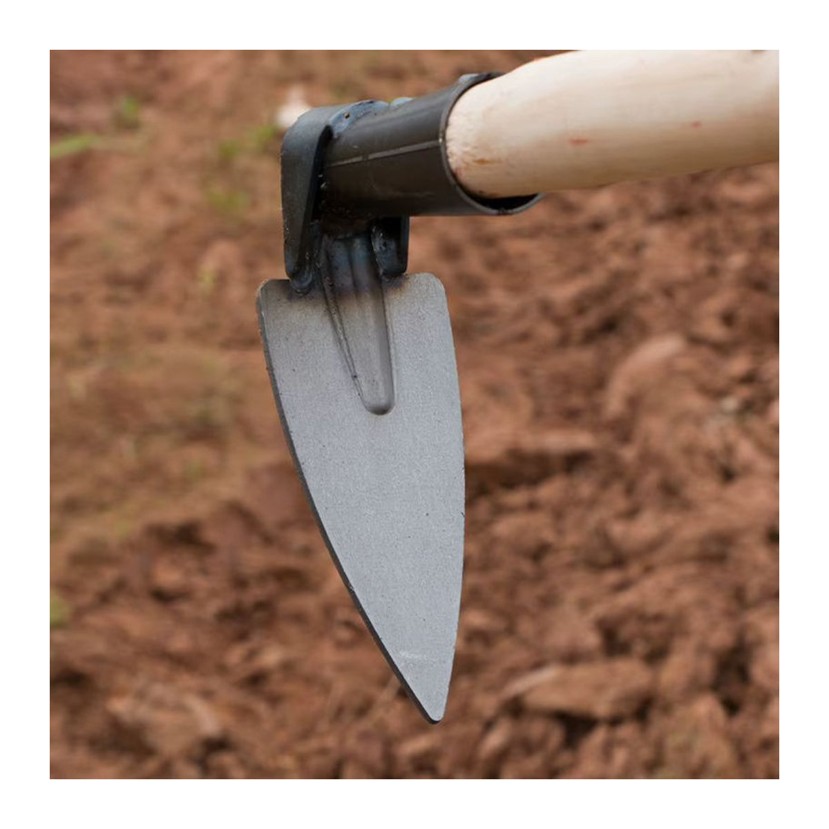 APWIKOGER Gartenhacke aus Manganstahl in Schaufelform zum Jäten und Bodenlockern mit Griff - Bild 3