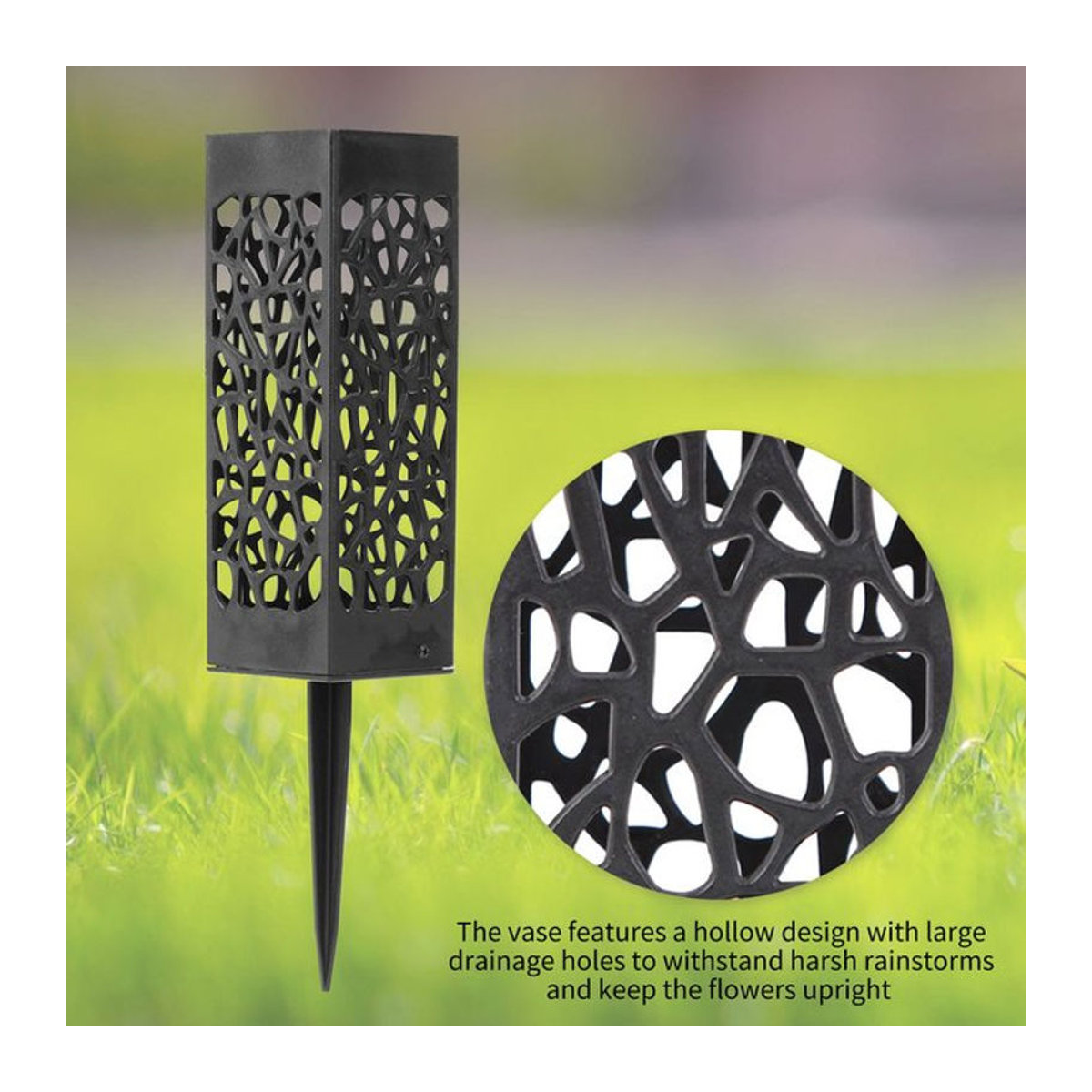 APWIKOGER Grabvase als Kegel für den Friedhof und Garten als Blumenhalter und Memorial-Blumenmarker - Bild 1