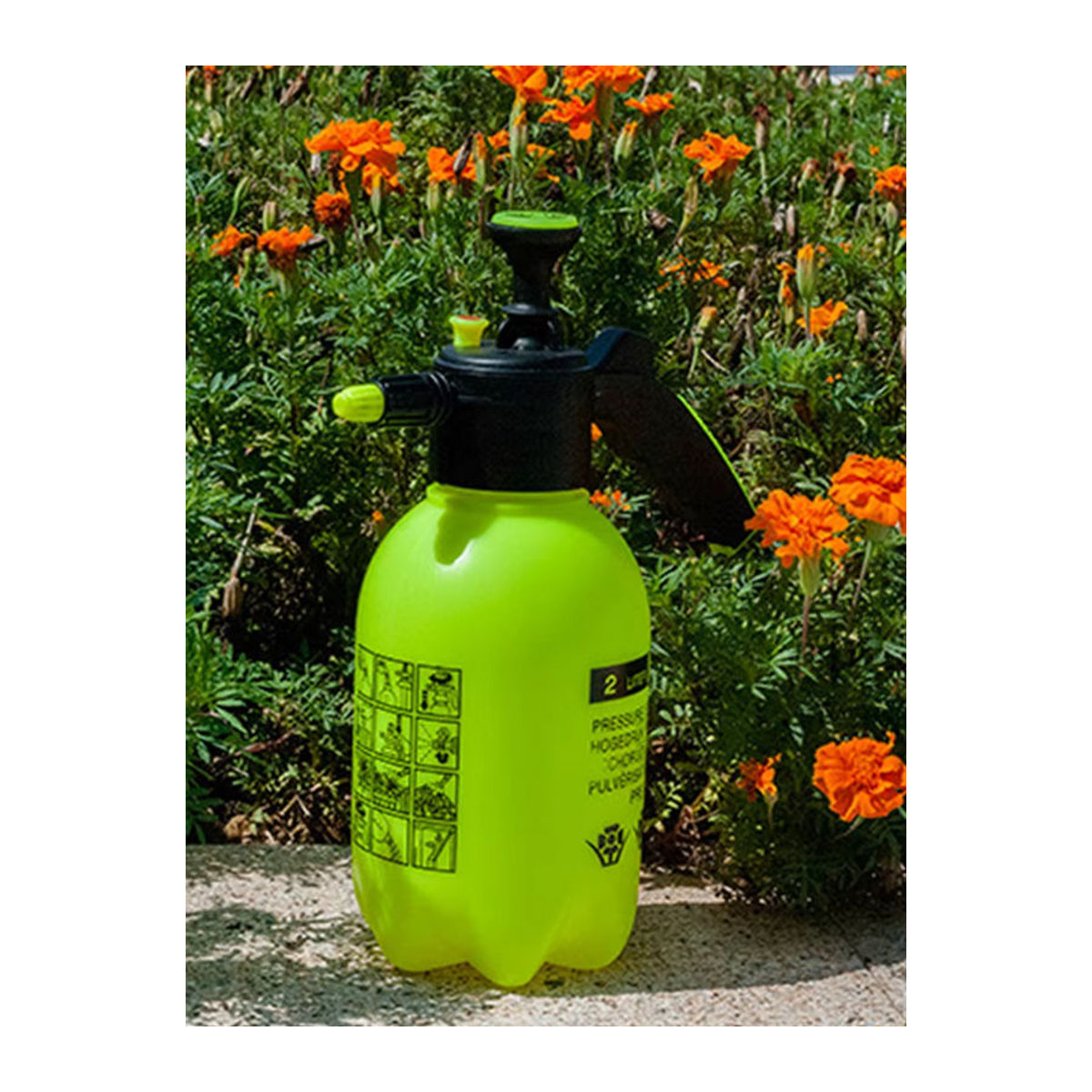 APWIKOGER Handdruck-Wassersprüher 2L mit einstellbarer Düse in Grün für Garten und Desinfektion - Bild 6