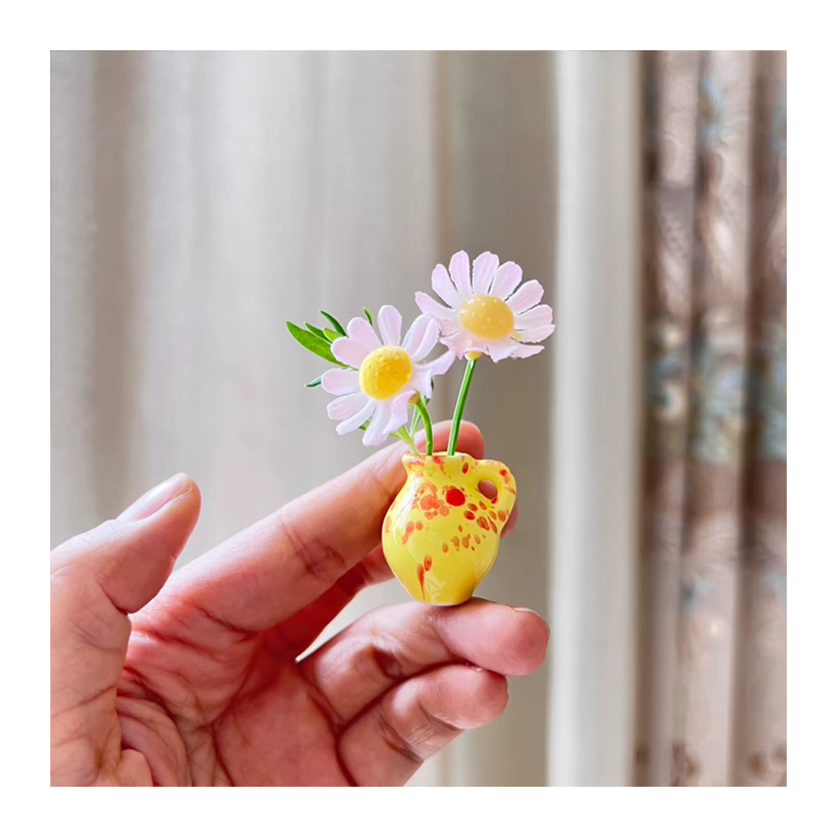 APWIKOGER Keramik Vase Mini Blumenanordnung als Kühlschrank Magnet im skandinavischen Design, Mehrfarbig, 5-8 Stück - Bild 3