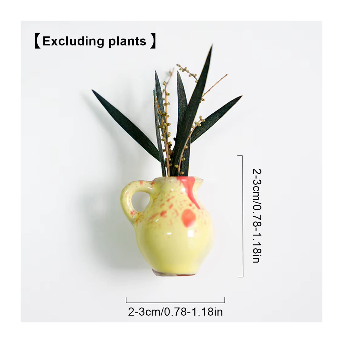APWIKOGER Keramik Vase Mini Blumenanordnung als Kühlschrank Magnet im skandinavischen Design, Mehrfarbig, 5-8 Stück - Bild 4