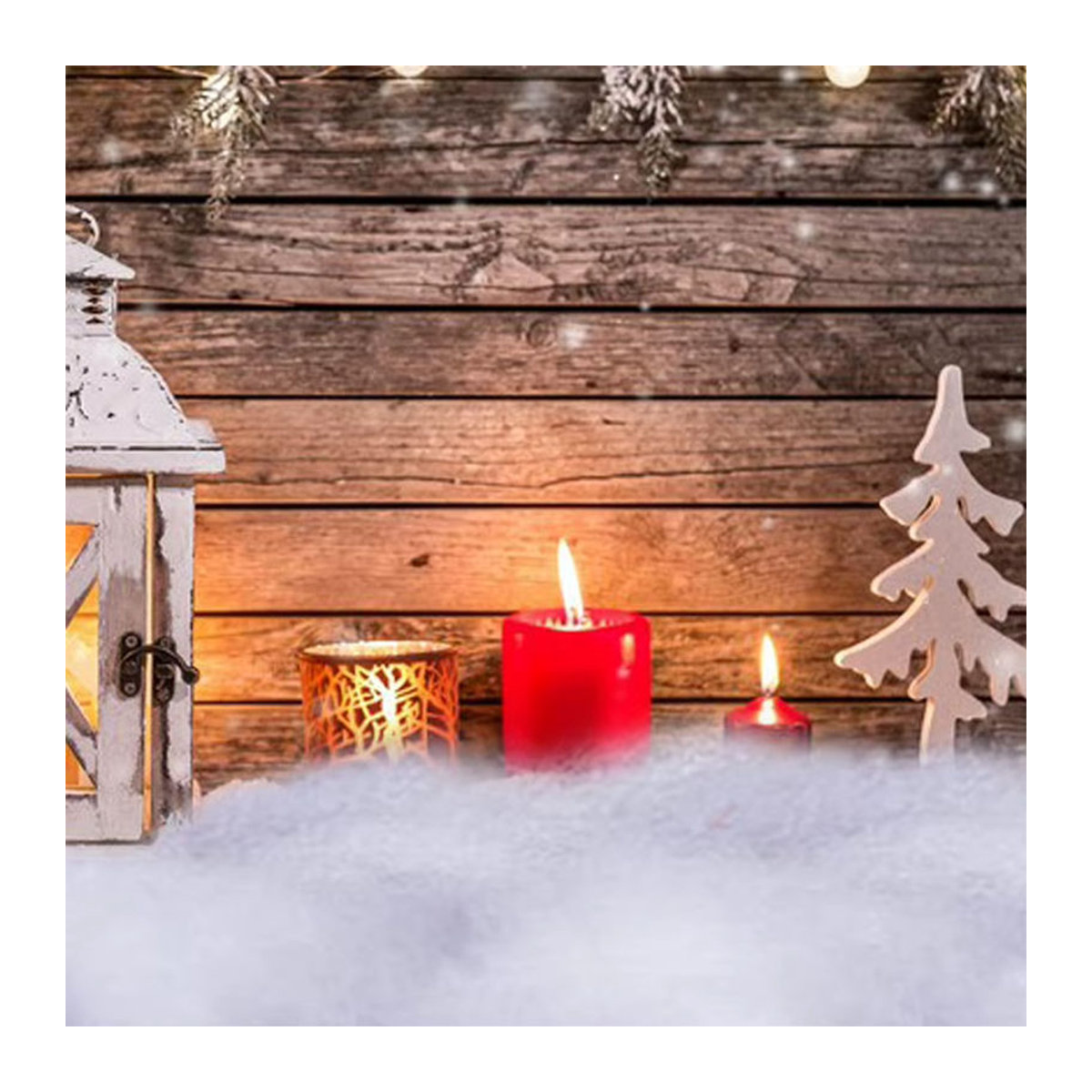 APWIKOGER Künstliche Schnee Matte für Weihnachtsdekoration, Weiß, Textil, B/T: 240 x 80 cm - Bild 1