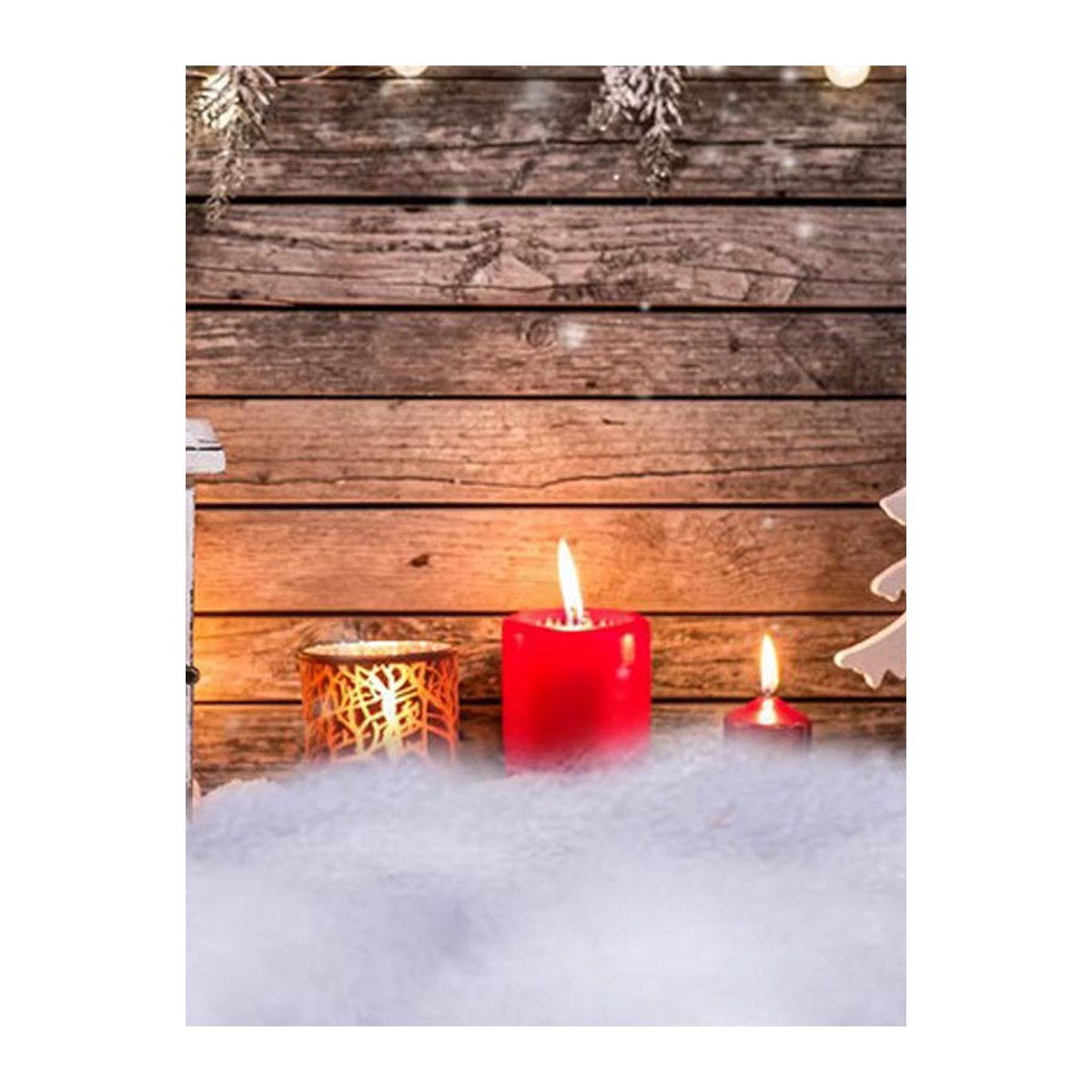 APWIKOGER Künstliche Schnee Matte für Weihnachtsdekoration, Weiß, Textil, B/T: 240 x 80 cm - Bild 3