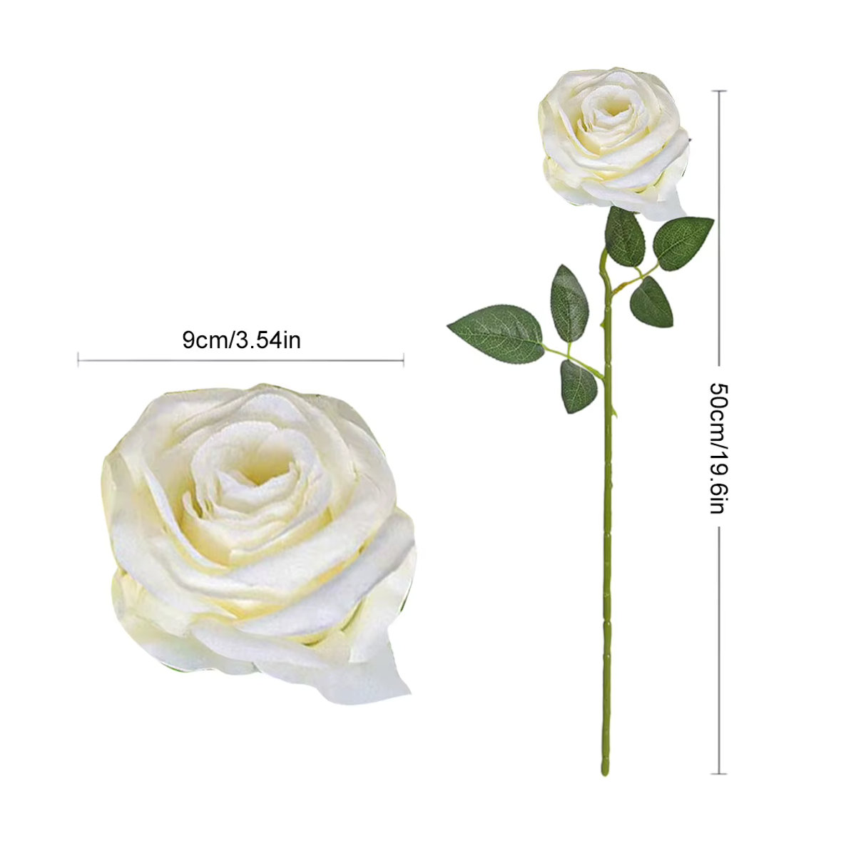 APWIKOGER Künstliche Seidenrosen als Blumenstrauß in Blau und Weiß für Hochzeiten und Dekorationen - Bild 1