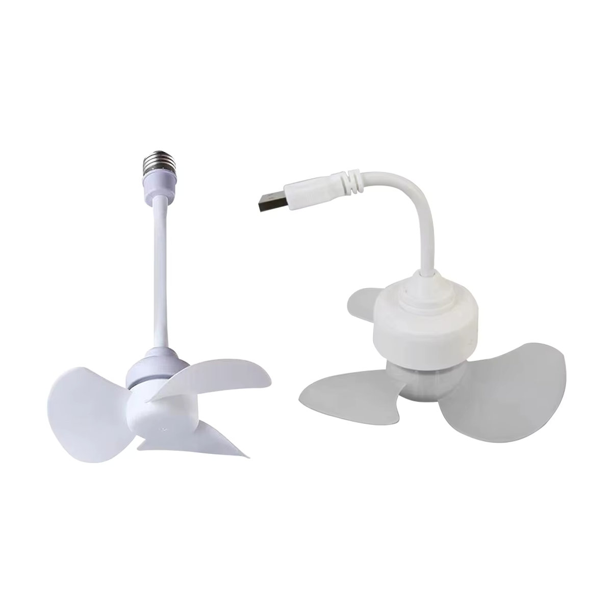APWIKOGER Moderner LED-Deckenventilator mit E27-Sockel und USB-Anschluss in Weiß - Bild 2