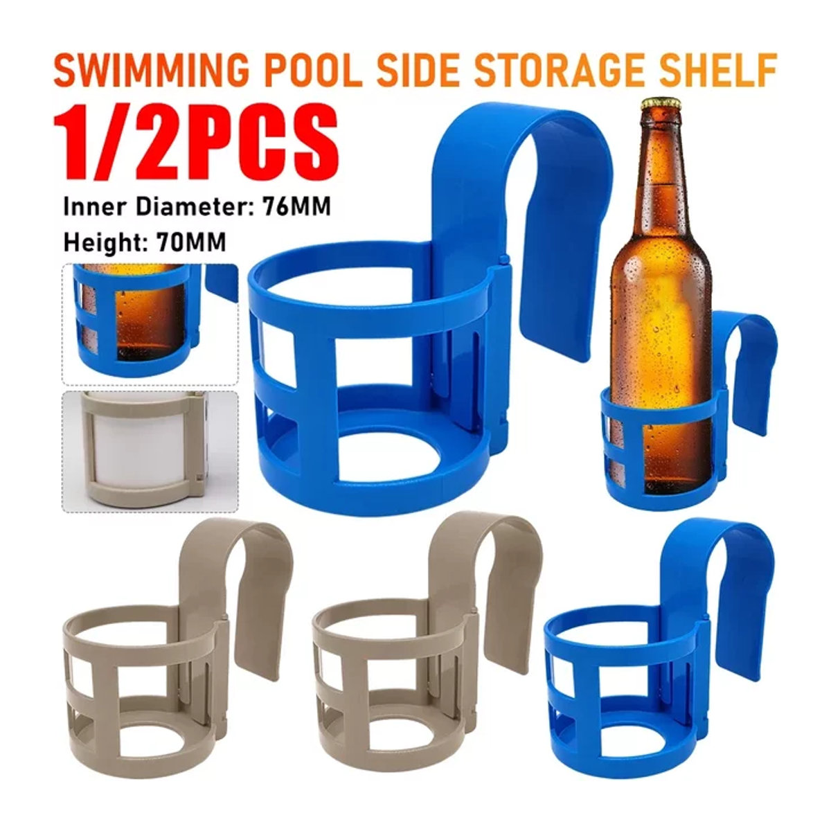 APWIKOGER Multifunktionaler Wasserbecher-Hängehalter für Schwimmbadpartys und Getränke - Bild 1