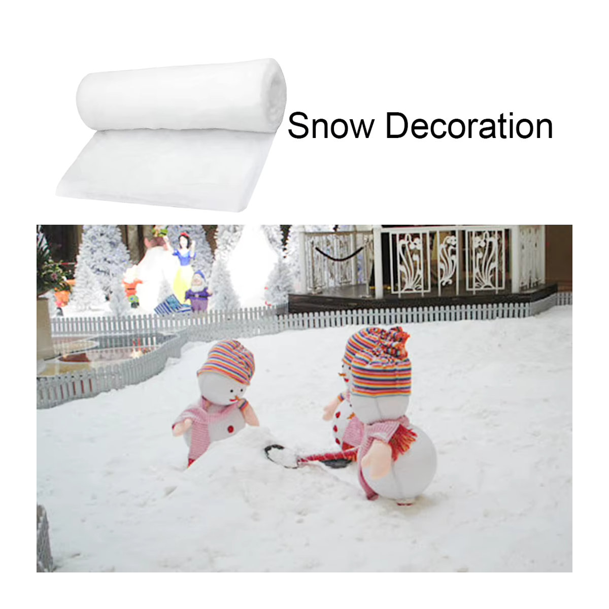 APWIKOGER Schnee Teppich in Weiß für realistische Winterlandschaften und Weihnachtsdekoration - Bild 1