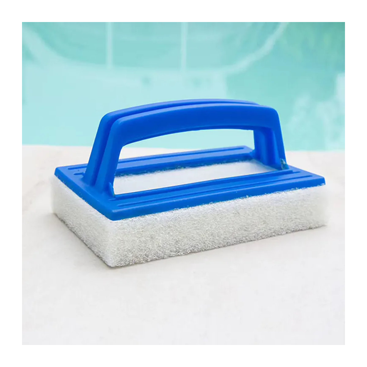 APWIKOGER Schwamm-Bürste für die Poolreinigung mit Griff als Handgehaltene Poolbürste und Oberflächenreiniger für Whirlpools und Spa-Badewannen - Bild 3