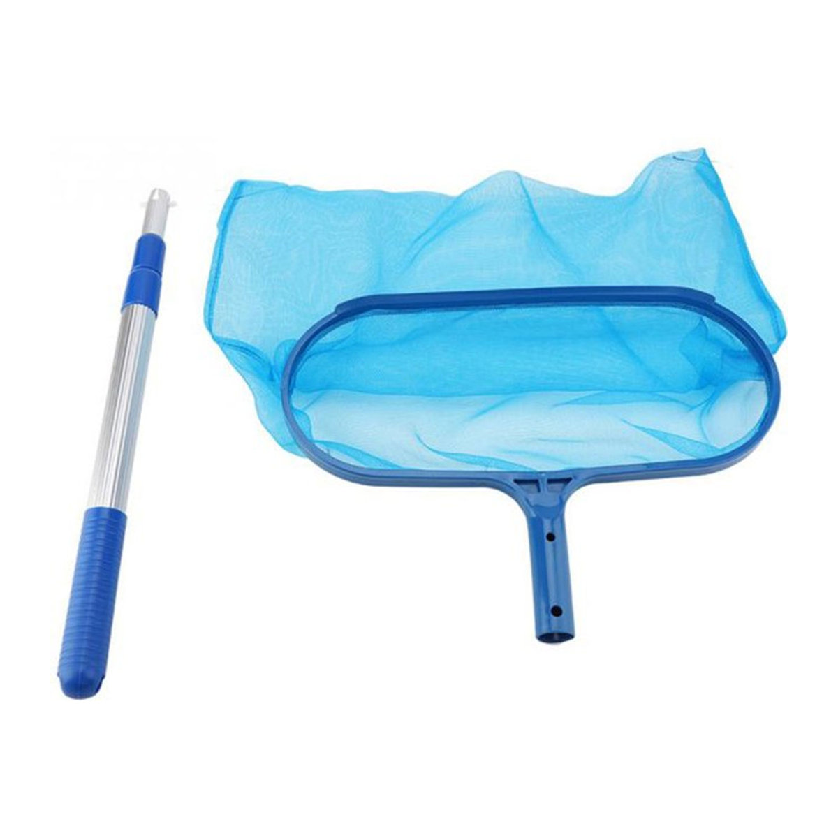 APWIKOGER Schwimmbad-Skimmer-Netz mit Teleskopstange in Blau zur Reinigung von Teichen und Schwimmbecken - Bild 1