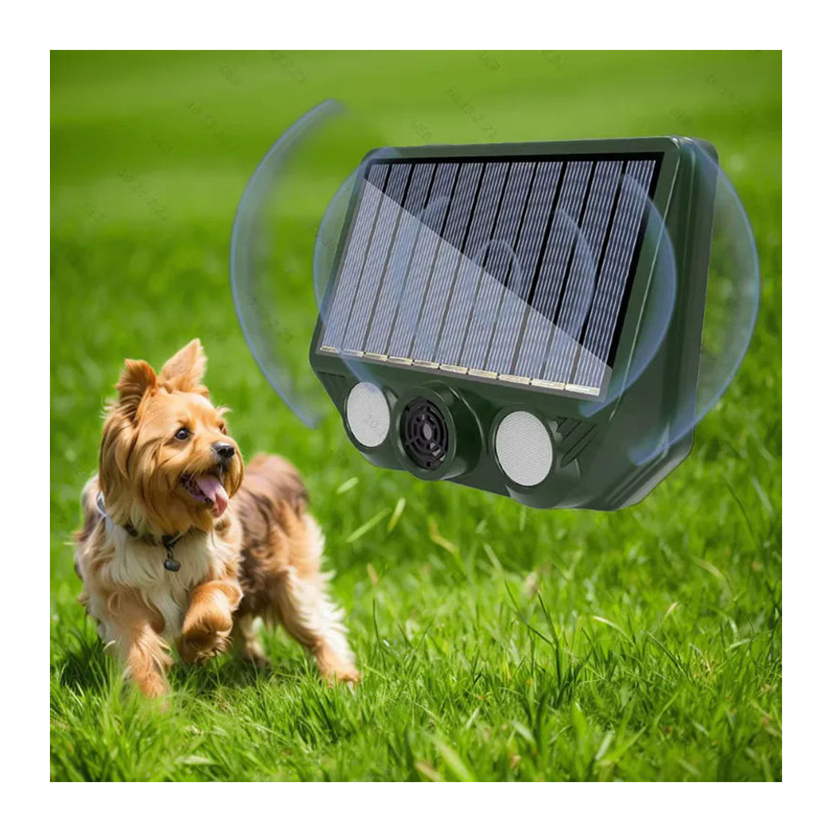 APWIKOGER Solarbetriebener Ultraschall-Tiervertreiber als Outdoor-Schädlingssensor zur Abwehr von Hunden, Katzen und Vögeln - Bild 3