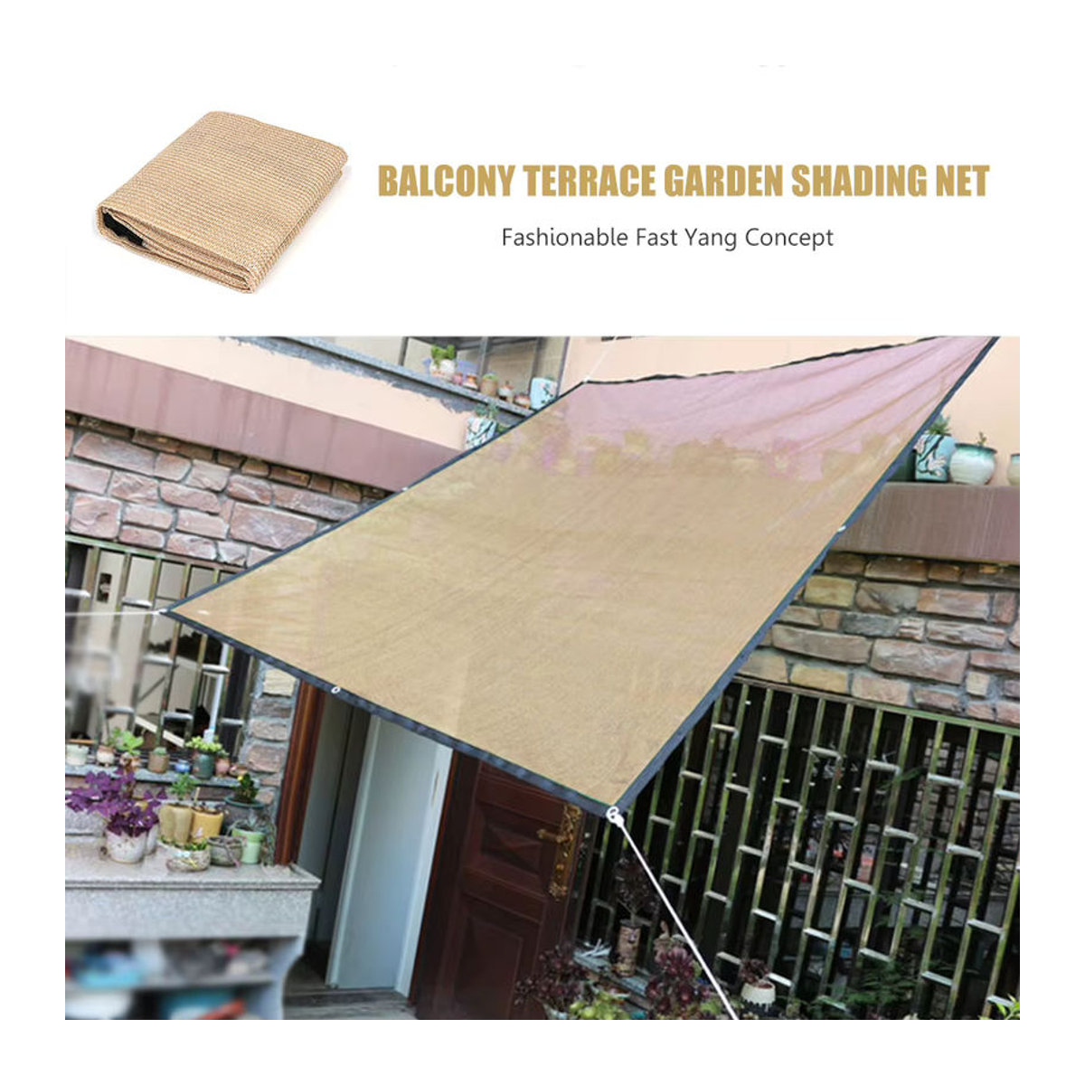 APWIKOGER Sonnenschutznetz mit UV-Schutz für Garten und Terrasse als Schattennetz und Pflanzenabdeckung - Bild 2