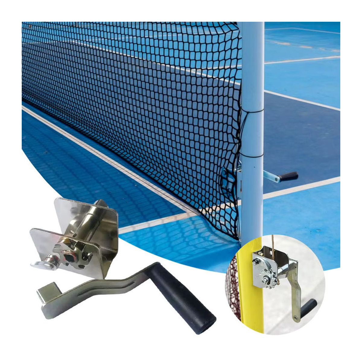 APWIKOGER Sportnetz-Spanner mit Handkurbel für Volleyball-, Badminton- und Tennisnetze im Freien - Bild 3