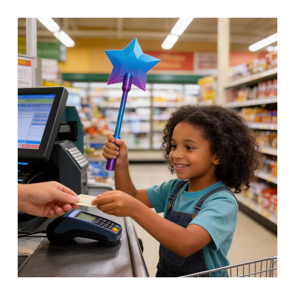 APWIKOGER Starlight Magic Wand Tap-to-Pay Kartenhalter aus Kunststoff, mehrfarbig - Bild 4