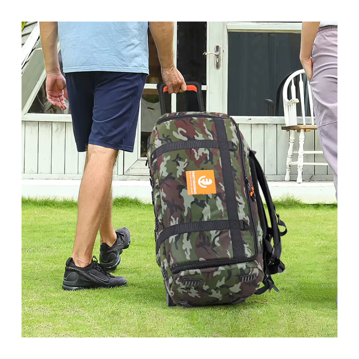 APWIKOGER Wasserdichte und sturzsichere Lautsprechertasche als Tragetasche oder Rucksack für JBL Partybox Stage 320, Schwarz oder Grün - Bild 3
