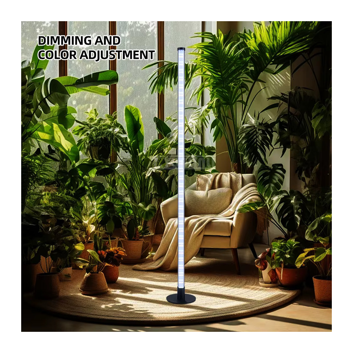 Aqua Time LED Pflanzen-Stehlampe aus Aluminium in Schwarz im minimalistischen Design - Bild 2