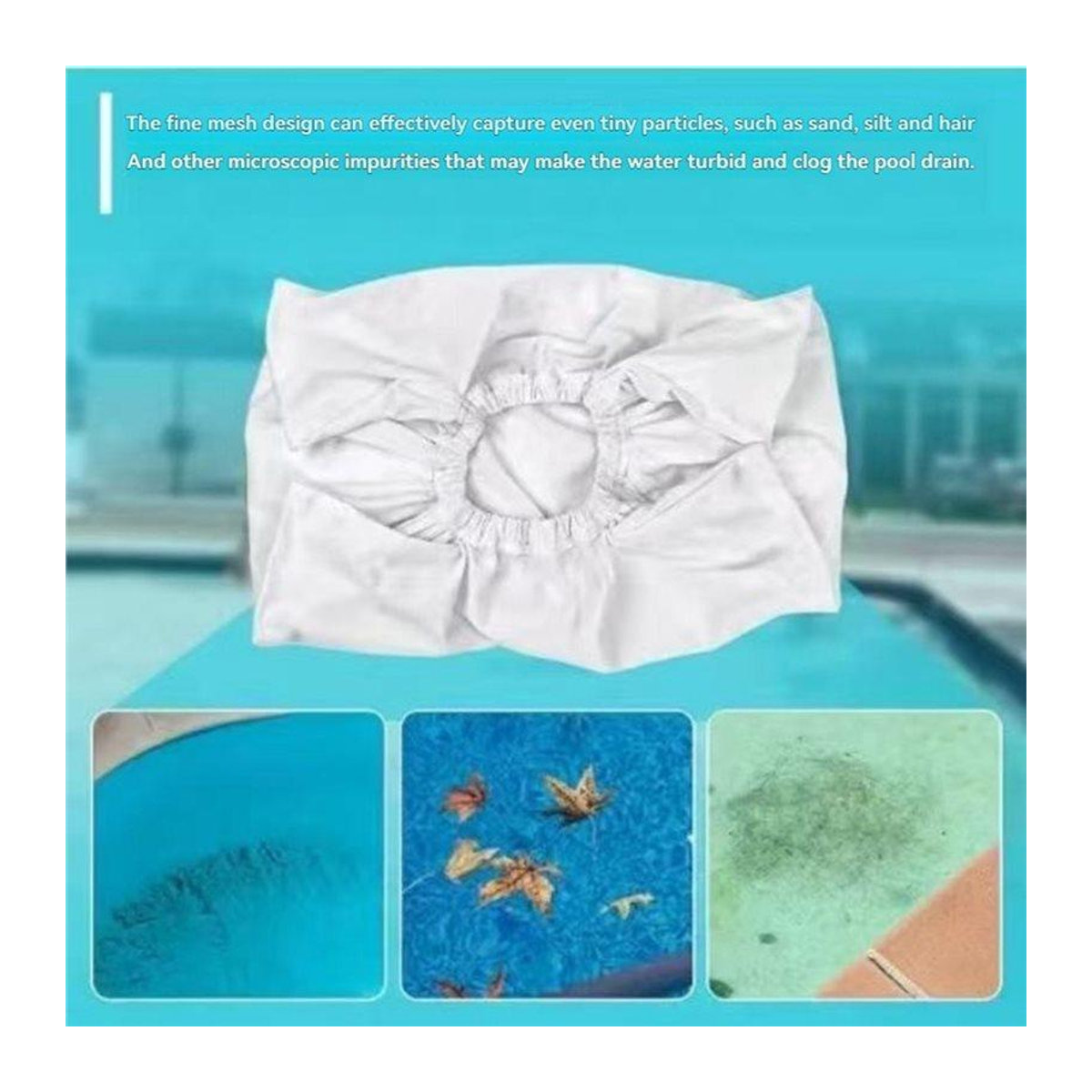Aquafirst Ersatzfilterbeutel für Poolreiniger mit feinem Netzdesign, Farbe Weiß, kompatibel mit Aquabot 8111 8101 A8111PK - Bild 4