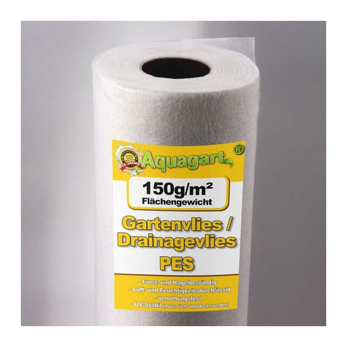 Aquagart Gartenvlies als Unkrautvlies und Drainagevlies, 225m², 150g/m², Breite: 1m - Bild 1