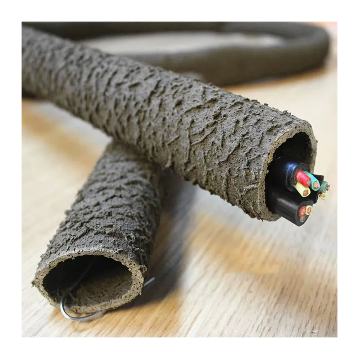 Aqumotic Künstliche Außenkabelabdeckung in Braun als Dekorative Hängende Ranken aus Rattan zur Kabelverkleidung - Bild 4