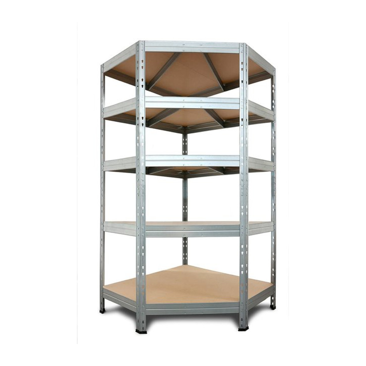 AR SHELVING Schwerlast Eckregal RIVET aus Metall in Anthrazit und Silber, B/T/H: 180 x 90 x 45 cm, Höhe: 64,5 cm - Bild 1