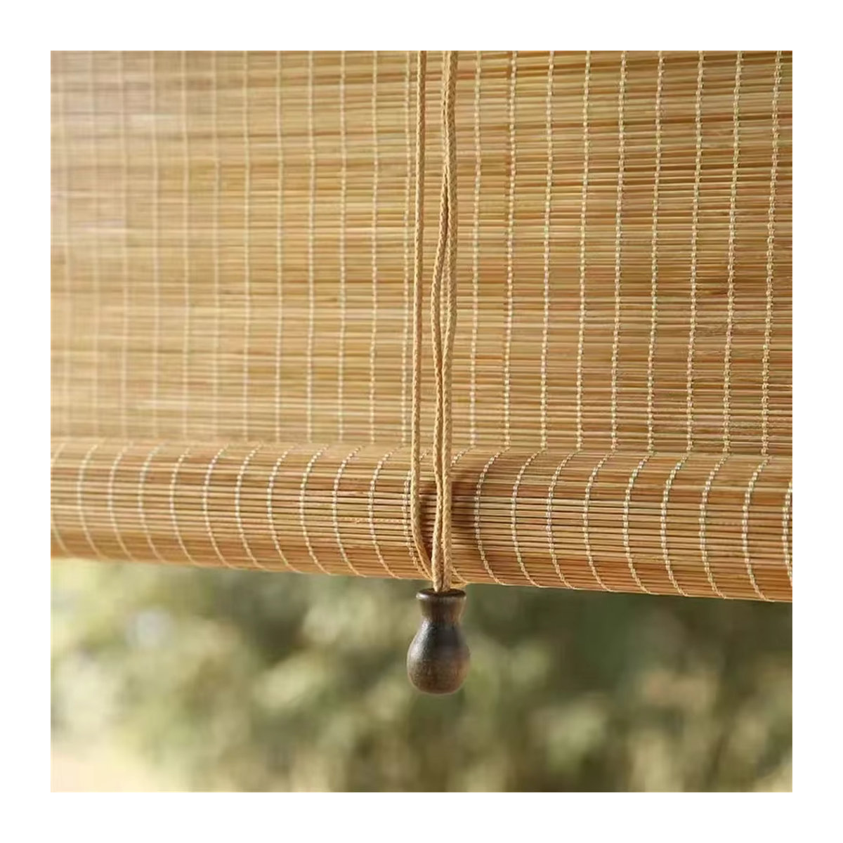 araumotic Bambusvorhang aus Naturholz als Rollendekoration für Balkon und Teestube - Bild 2