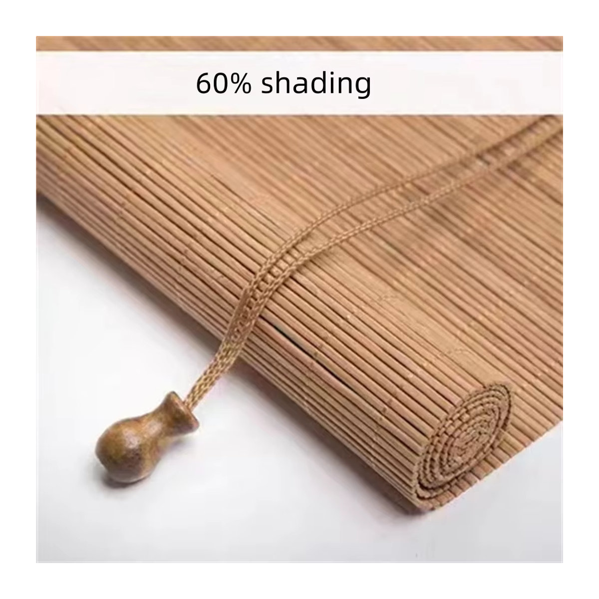 araumotic Bambusvorhang aus Naturholz als Rollendekoration für Balkon und Teestube - Bild 4