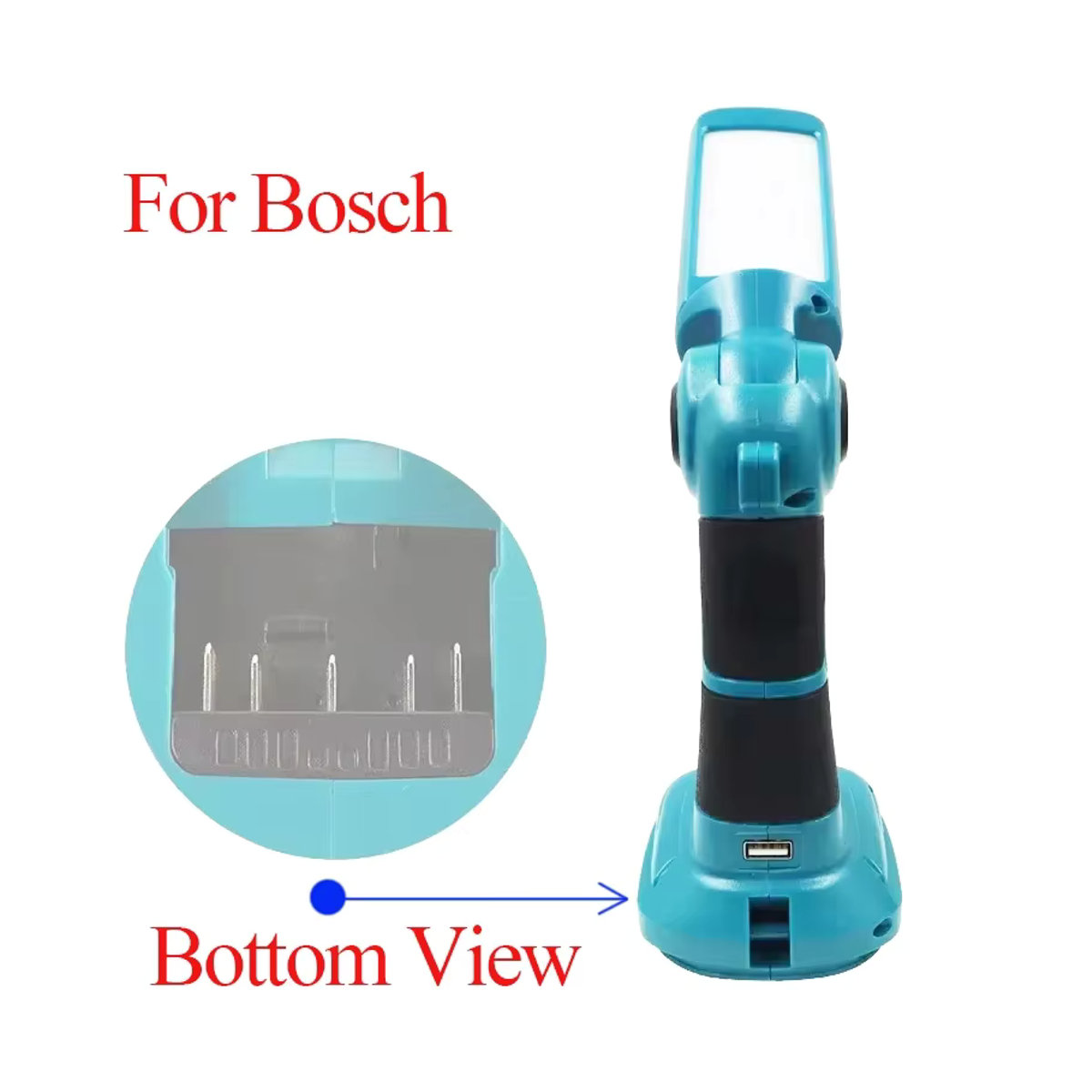 Arbeitslampe für 18V Lithium-Ionen Akkus kompatibel mit Bosch, Makita, Milwaukee, Dewalt und Ryobi - Bild 2