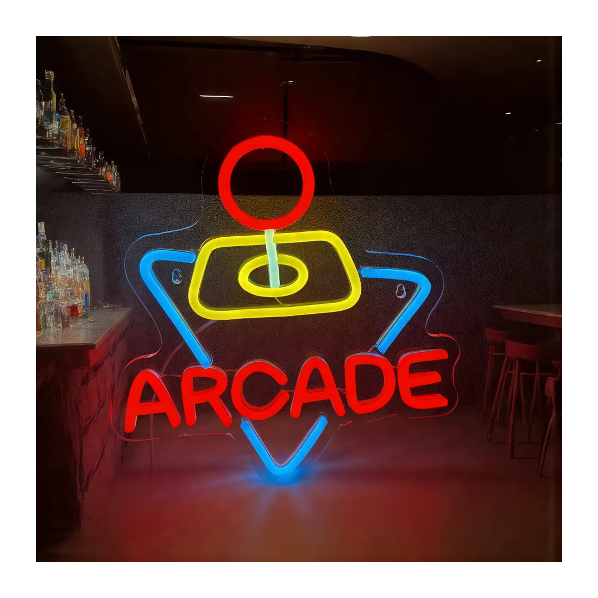 Arcade Neon Schild LED Retro Wandkunst mit einstellbarer Helligkeit und USB-Anschluss für dein Gaming Zimmer in Bunt - Bild 3