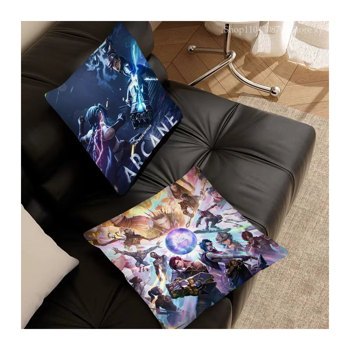 Arcane 2 Dekoratives Kissen mit Jinx und Ekko Motiven, Mehrfarbig - Bild 4