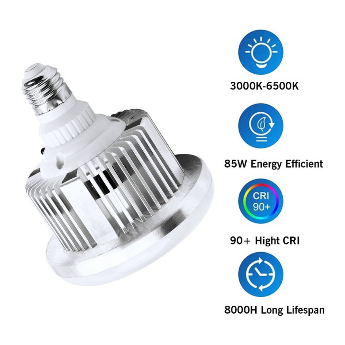 Arealer LED-Glühbirne 85W mit E27-Sockel und Fernbedienung, Farbtemperatur 3200K-5500K für Fotografie, Studio und Home Office - Bild 1