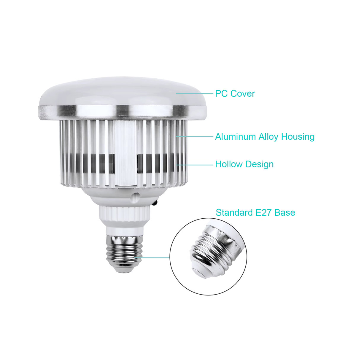 Arealer LED-Glühbirne 85W mit E27-Sockel und Fernbedienung, Farbtemperatur 3200K-5500K für Fotografie, Studio und Home Office - Bild 2