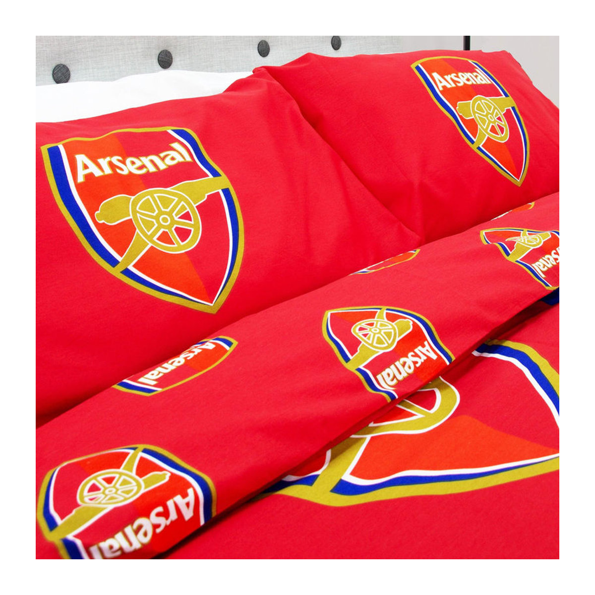 Arsenal FC Gunners Wendbares Wappen Bettwäscheset Double Schwarz Rot - Bild 2