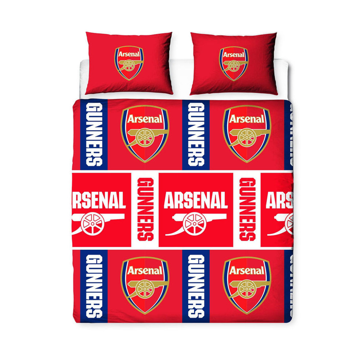 Arsenal FC Gunners Wendbares Wappen Bettwäscheset Double Schwarz Rot - Bild 4