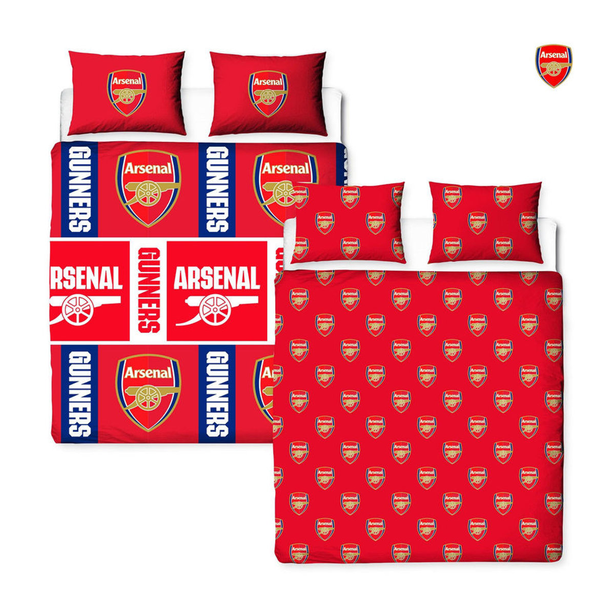 Arsenal FC Gunners Wendbares Wappen Bettwäscheset Double Schwarz Rot - Bild 5
