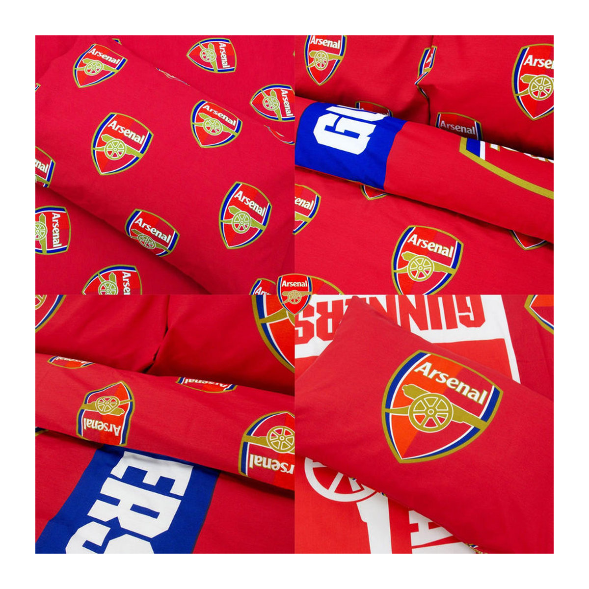 Arsenal FC Gunners Wendbares Wappen Bettwäscheset Double Schwarz Rot - Bild 6