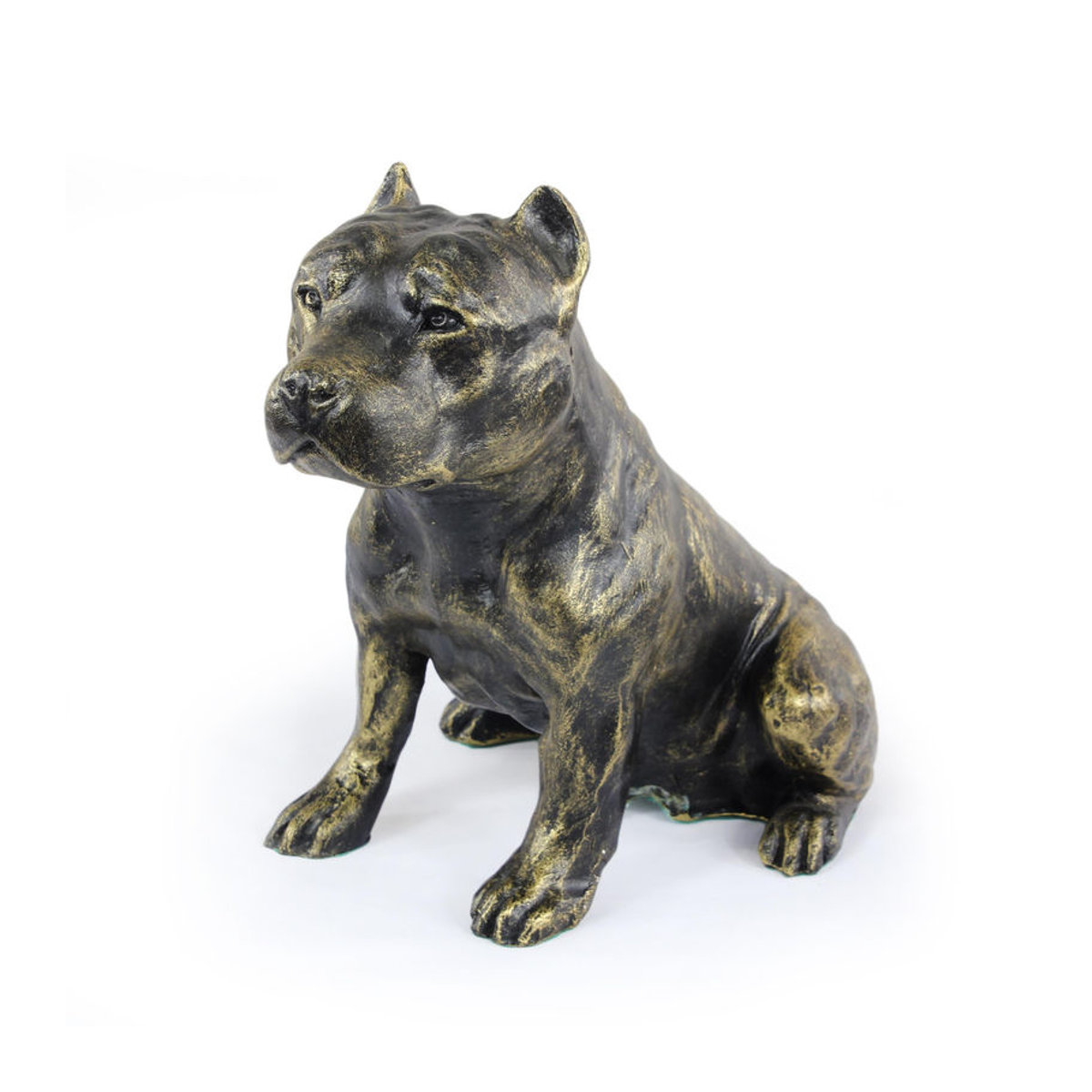 Art-Dog American Staffordshire Terrier Hundestatue aus Kunstharz in Braun - Bild 7