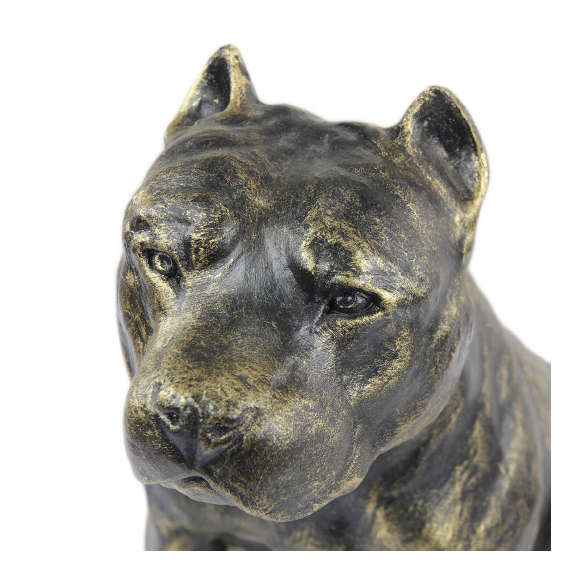 Art-Dog American Staffordshire Terrier Hundestatue aus Kunstharz in Braun - Bild 9
